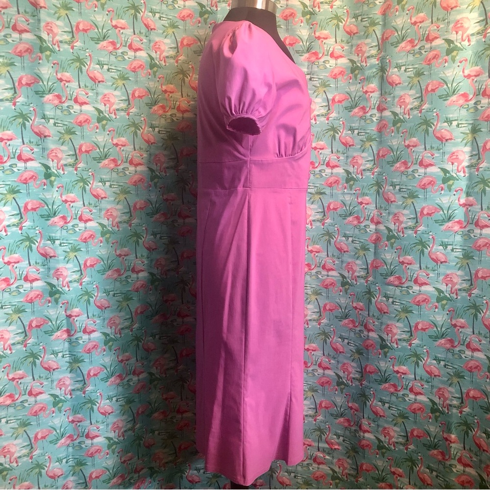 Dolly And Dotty Fishtail Vintage Style Dress Women’s Fuchsia Pink New - Picture 4 of 10